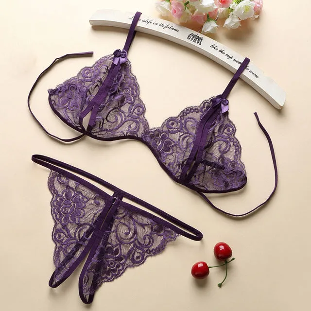 8 Color Women Hot Erotic Sexy Lingerie Open Bra Crotch Porno Lace Transparent Underwear Baby Doll Sexy Lingerie Langeri Lenceria