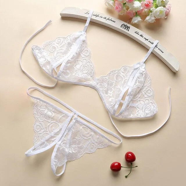 8 Color Women Hot Erotic Sexy Lingerie Open Bra Crotch Porno Lace Transparent Underwear Baby Doll Sexy Lingerie Langeri Lenceria