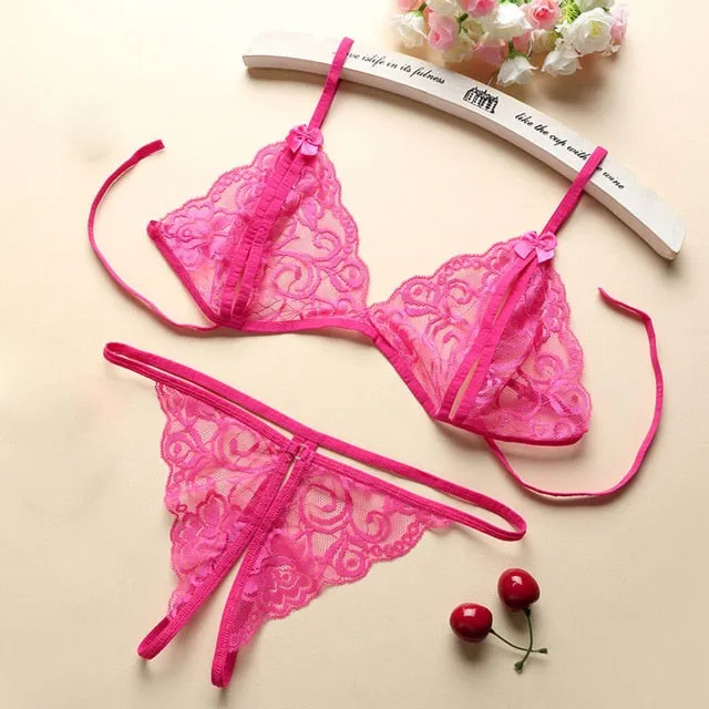 8 Color Women Hot Erotic Sexy Lingerie Open Bra Crotch Porno Lace Transparent Underwear Baby Doll Sexy Lingerie Langeri Lenceria