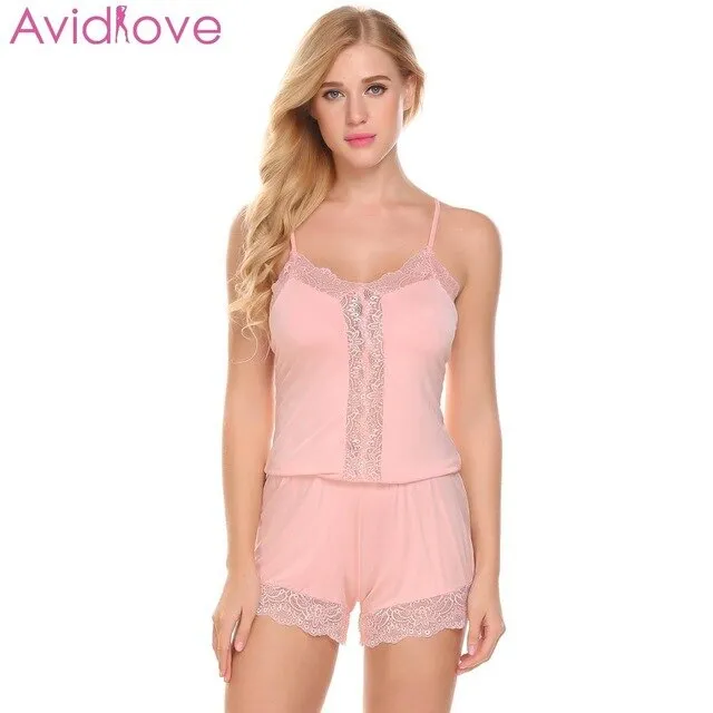 Avidlove Women Sexy Lingerie Nightwear Summer Hot Backless Bodysuit Babydoll Summer Lace Sexy Underwear Sleepwear Romper