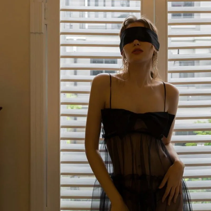 Bow See Through Mesh Red Anime Lingerie