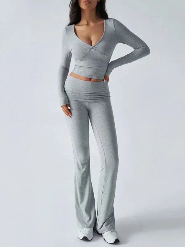 Chic Women Casual Jersey Two-Piece Set