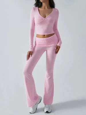 Chic Women Casual Jersey Two-Piece Set
