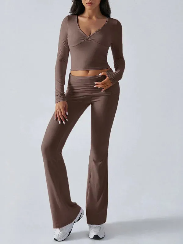 Chic Women Casual Jersey Two-Piece Set