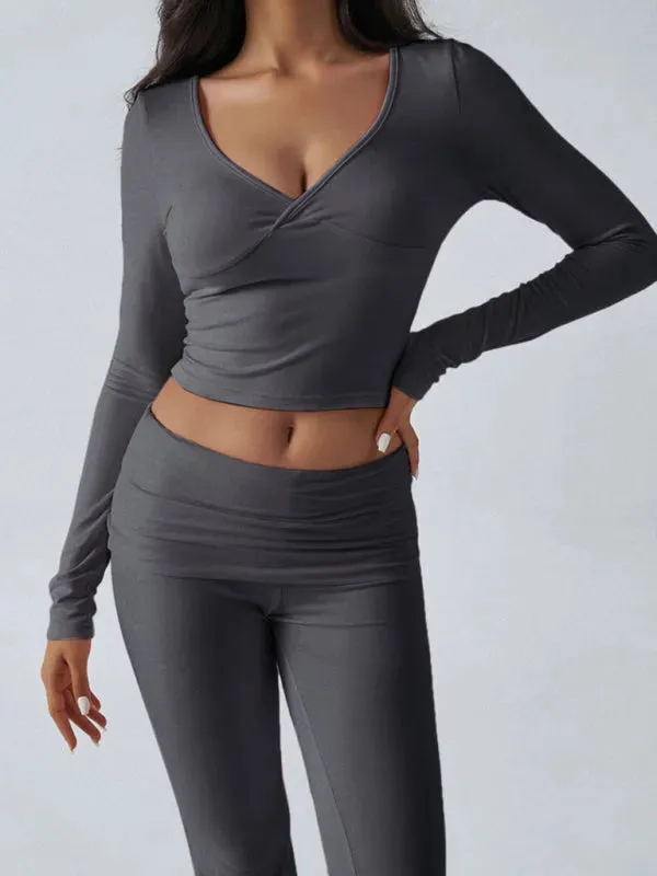 Chic Women Casual Jersey Two-Piece Set