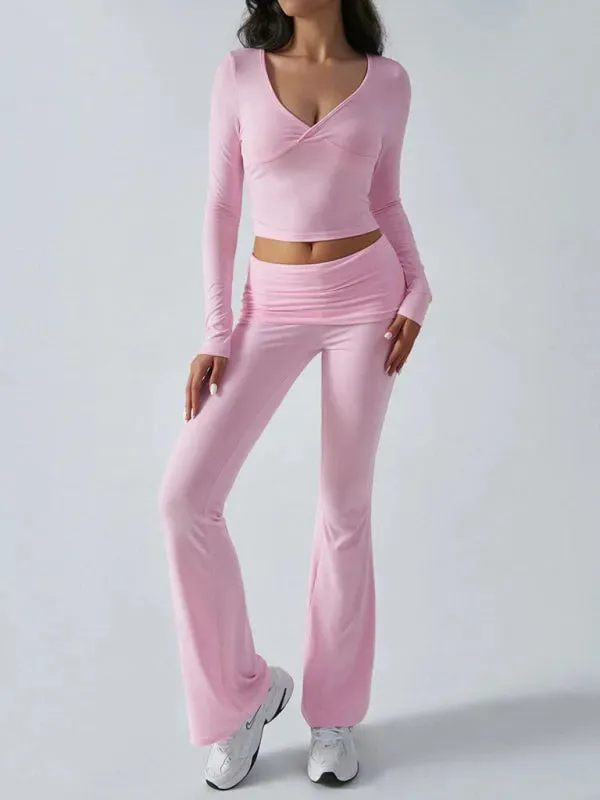 Chic Women Casual Jersey Two-Piece Set