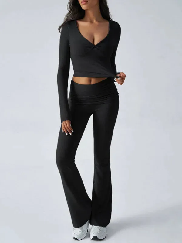 Chic Women Casual Jersey Two-Piece Set