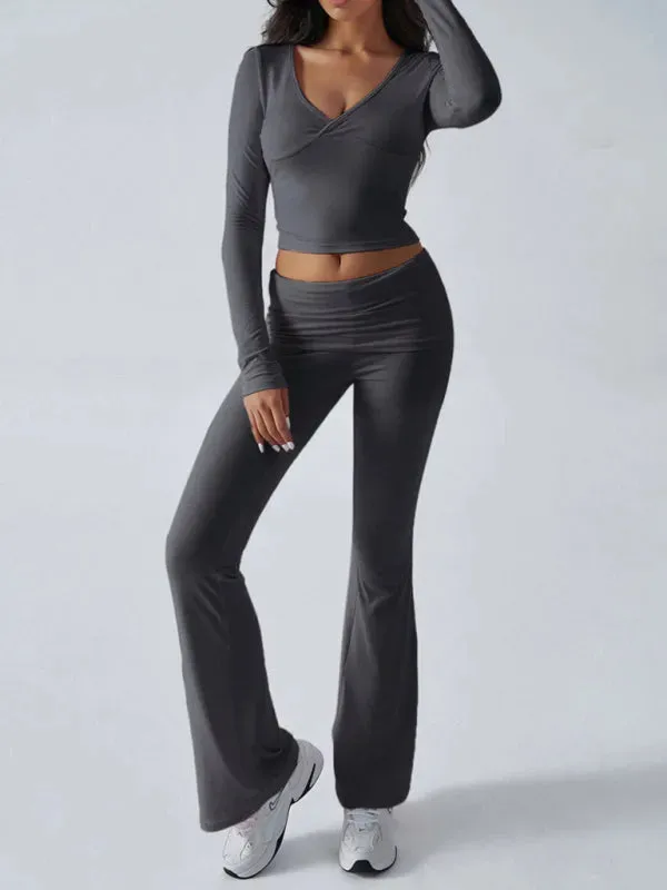 Chic Women Casual Jersey Two-Piece Set