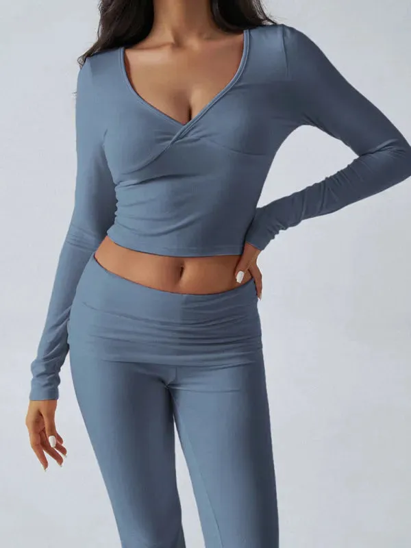 Chic Women Casual Jersey Two-Piece Set