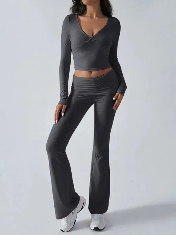 Chic Women Casual Jersey Two-Piece Set