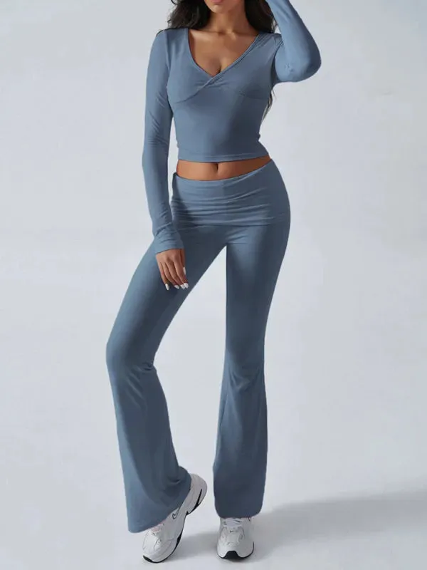 Chic Women Casual Jersey Two-Piece Set