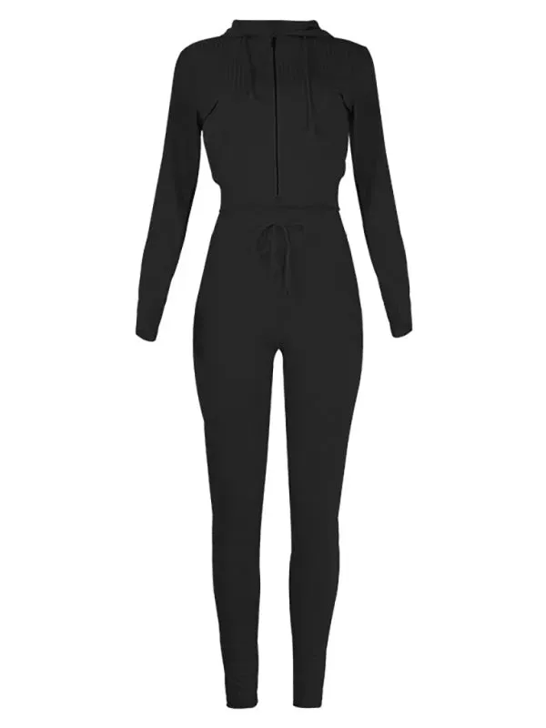 Chic Women Casual Knit Two-Piece Jogger Set