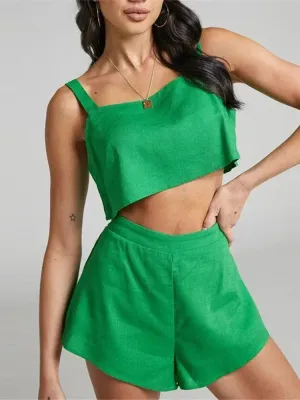 Chic Women Casual Two-Piece Shorts Set