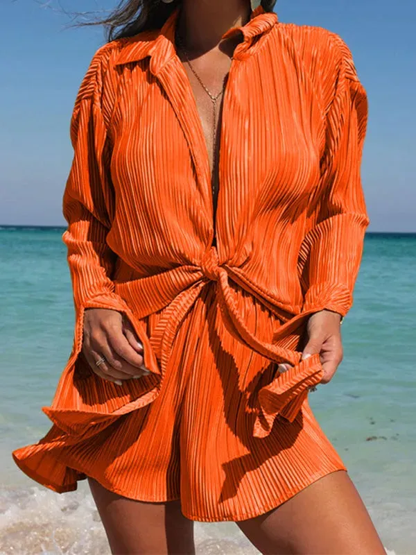 Chic Women Casual Two-Piece Shorts Set