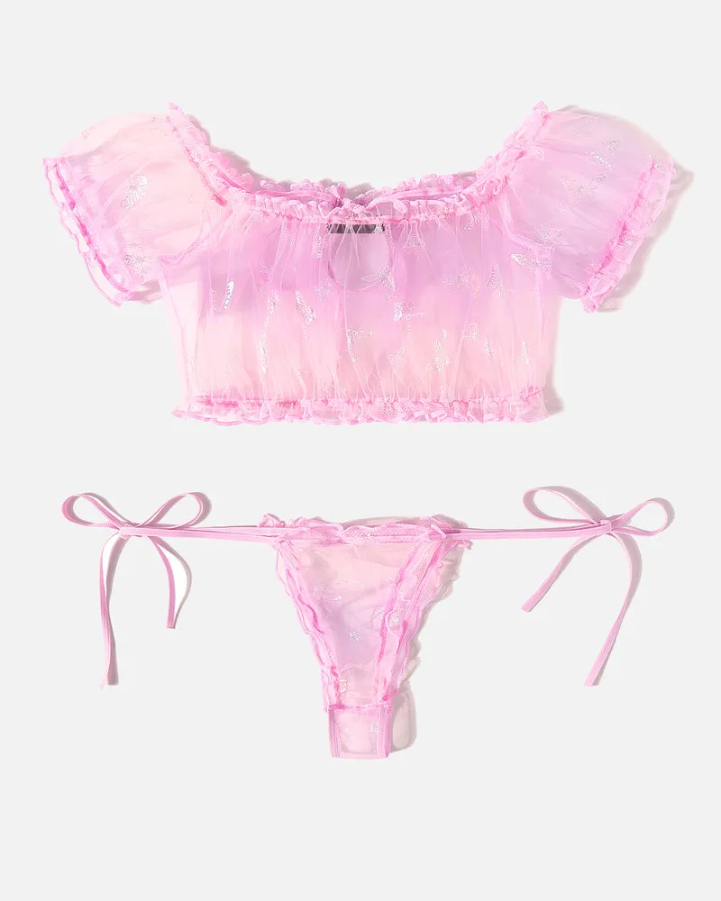 Christmas Lingerie Bra and Panty Set