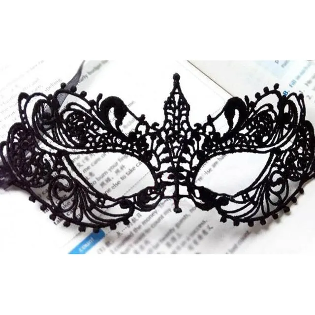 Cosplay Party Sexy Costumes Sexy Lingerie Hot Erotic Baby Doll Sexy Lingerie for Women Female Hollow Out Black Lace Mask 1/2pcs