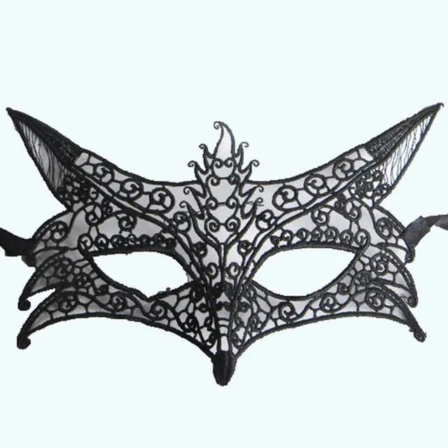 Cosplay Party Sexy Costumes Sexy Lingerie Hot Erotic Baby Doll Sexy Lingerie for Women Female Hollow Out Black Lace Mask 1/2pcs