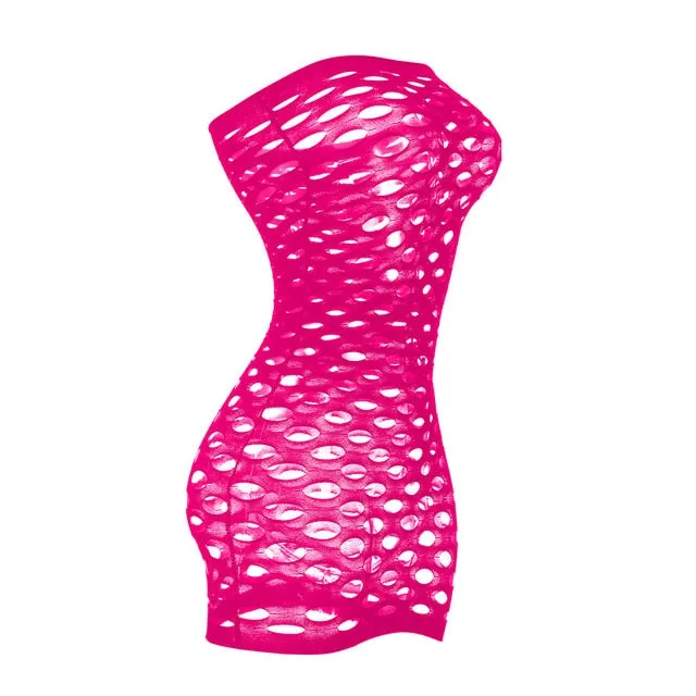 Elasticity Cotton Lenceria Sexy Lingerie Hot Mesh Baby Doll Dress Erotic Lingerie For Women Sex Costumes Fishnet Underwear