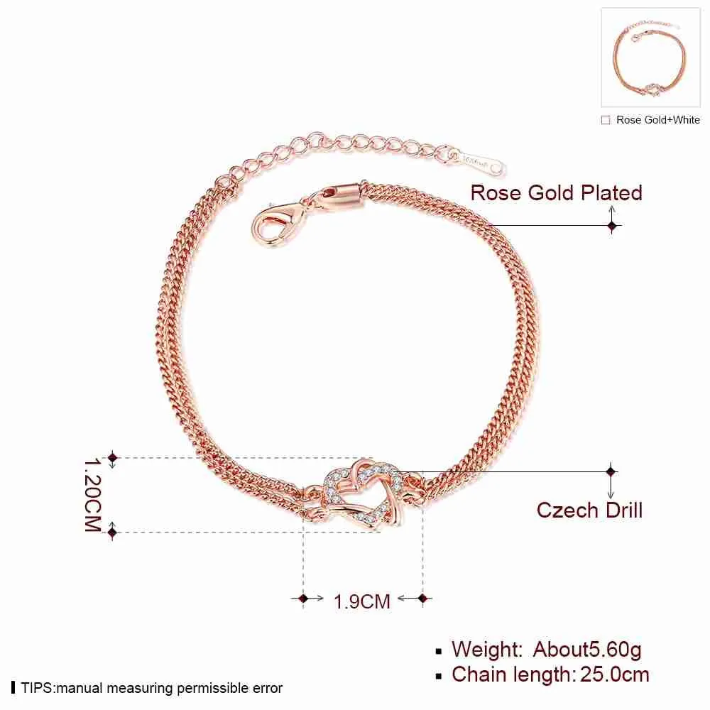 Gorgeous Austrian Crystal bracelet Snake chain bracelete Elegant ELY