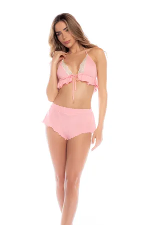 Mapale Lounge French For Love Two Piece Pajama Set Rose