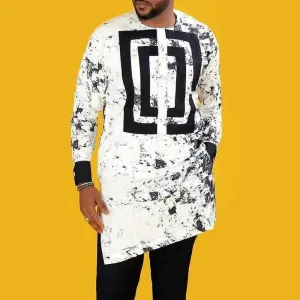 Men Bold Abstract Cotton Two-Piece Set