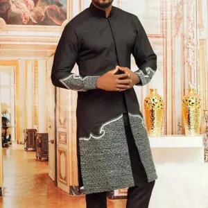 Men Bold Ethnic Formal Two-Piece Set