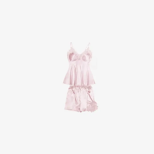 New Women Satin Sleepwear Fashion Nightgowns Imitation Ice Silk Sleepwear Dresses Night Dress Women's Sexy Lingerie Nightdresses