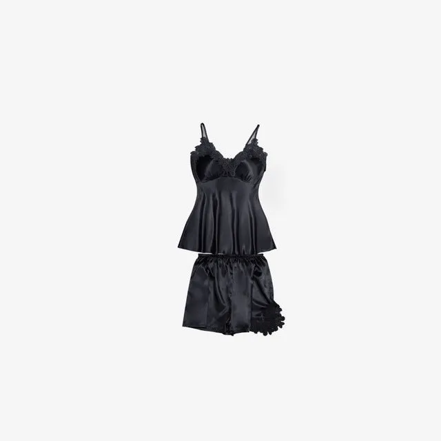 New Women Satin Sleepwear Fashion Nightgowns Imitation Ice Silk Sleepwear Dresses Night Dress Women's Sexy Lingerie Nightdresses