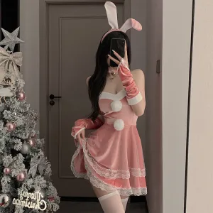 SD-6219  Sweet bunny girl Christmas outfit cute plush sexy suspenders sexy lingerie slim uniform suit