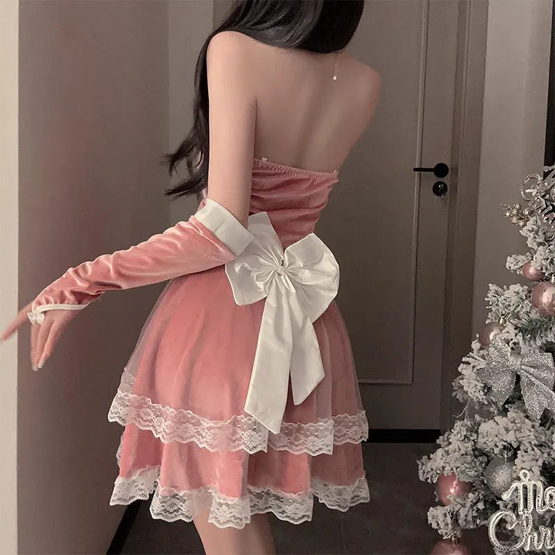 SD-6219  Sweet bunny girl Christmas outfit cute plush sexy suspenders sexy lingerie slim uniform suit