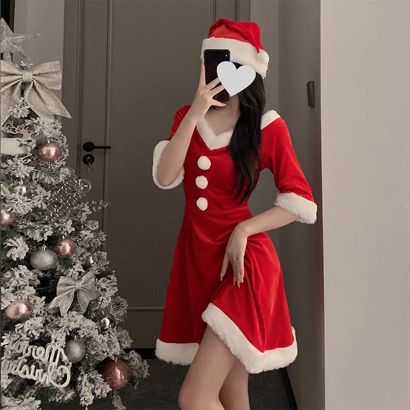 SD-6220 Christmas outfit cute plush sexy pure desire sling sexy lingerie slim female uniform suit