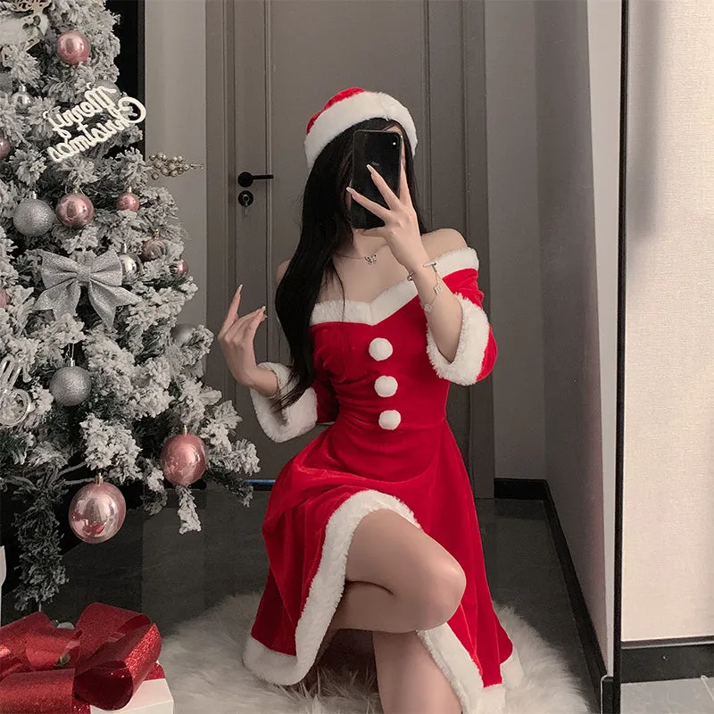 SD-6220 Christmas outfit cute plush sexy pure desire sling sexy lingerie slim female uniform suit