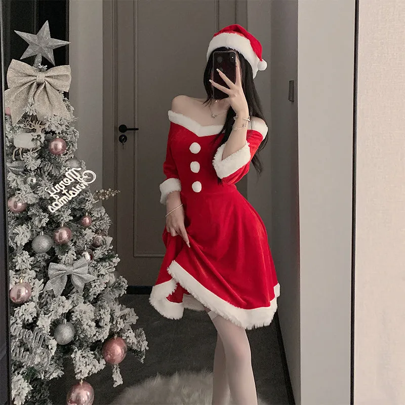 SD-6220 Christmas outfit cute plush sexy pure desire sling sexy lingerie slim female uniform suit