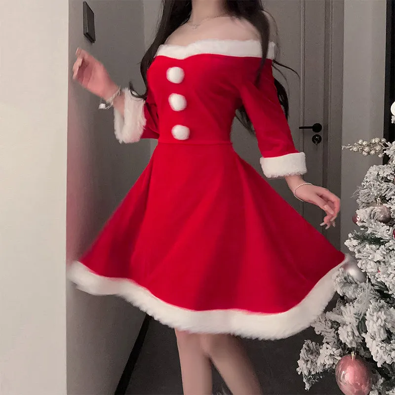 SD-6220 Christmas outfit cute plush sexy pure desire sling sexy lingerie slim female uniform suit