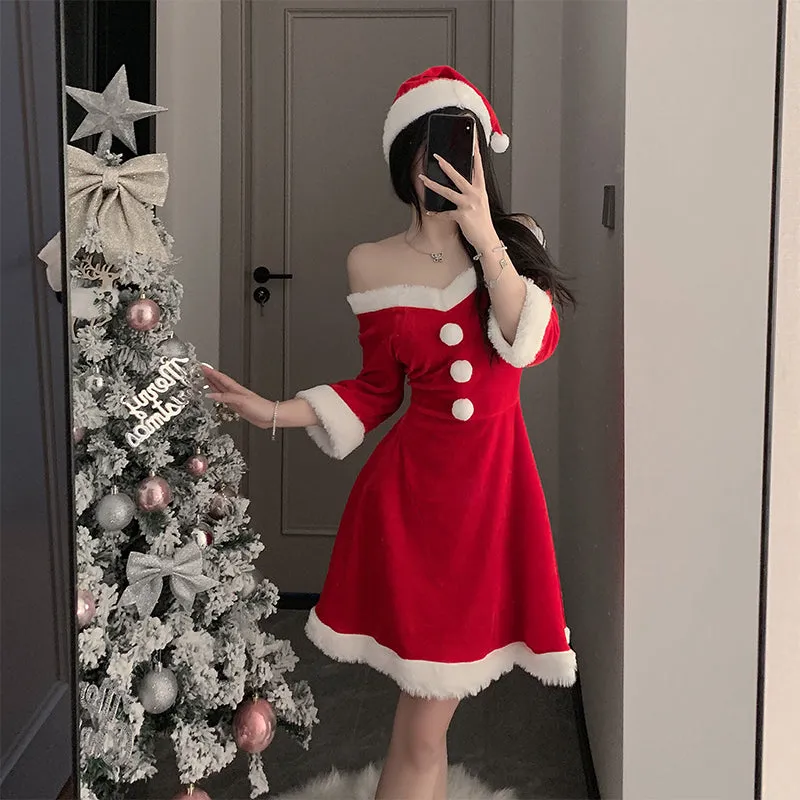 SD-6220 Christmas outfit cute plush sexy pure desire sling sexy lingerie slim female uniform suit