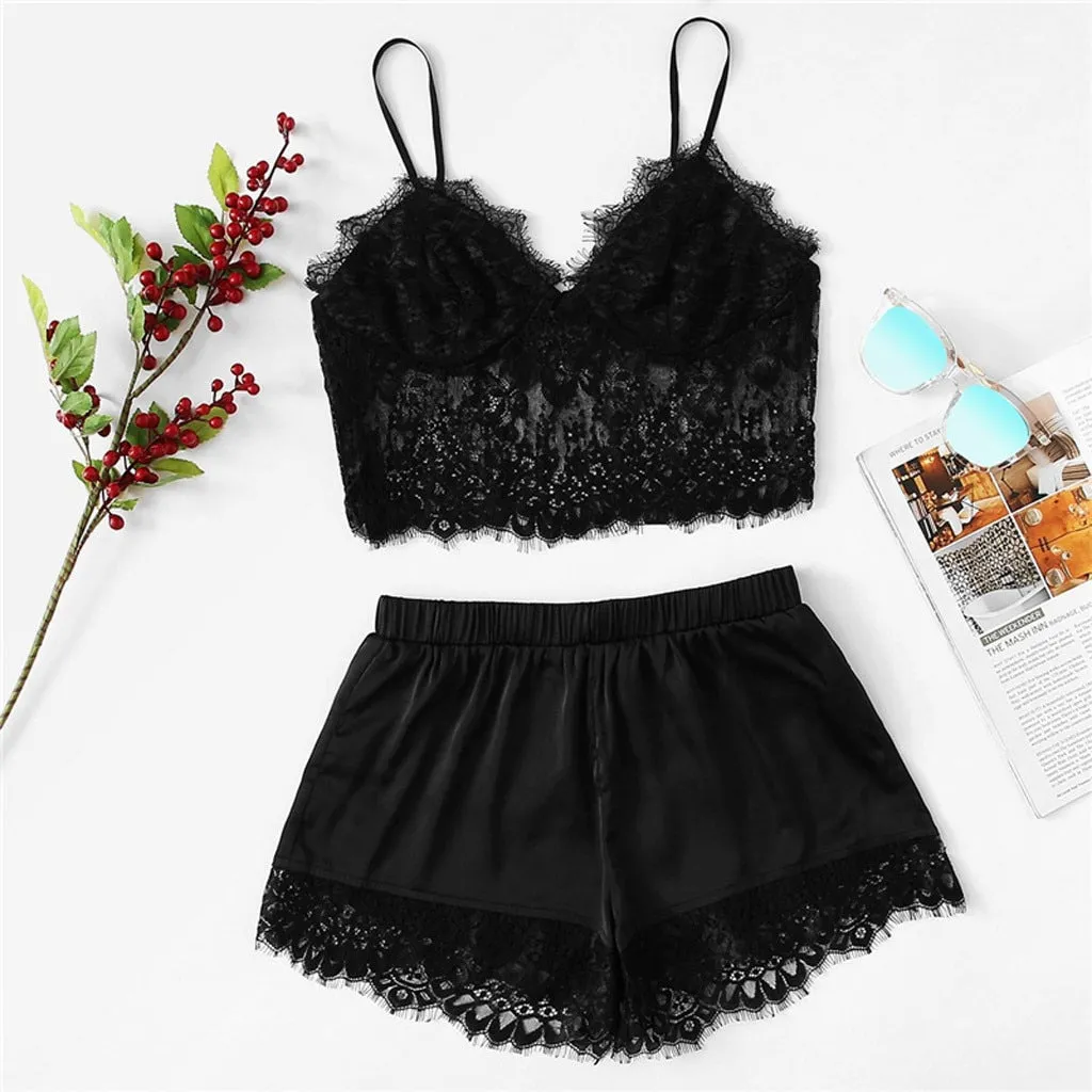 Sexy lingerie lace suit