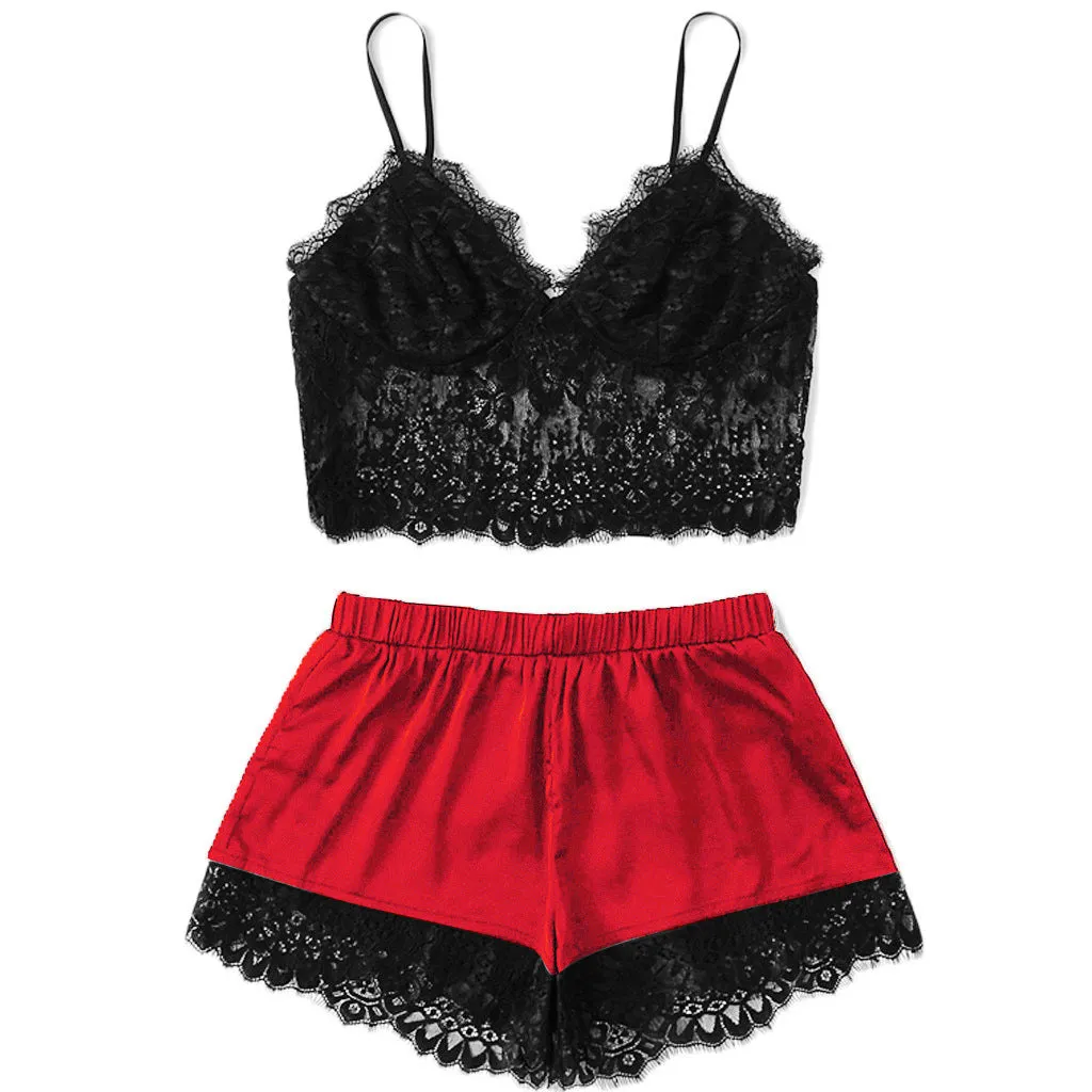 Sexy lingerie lace suit