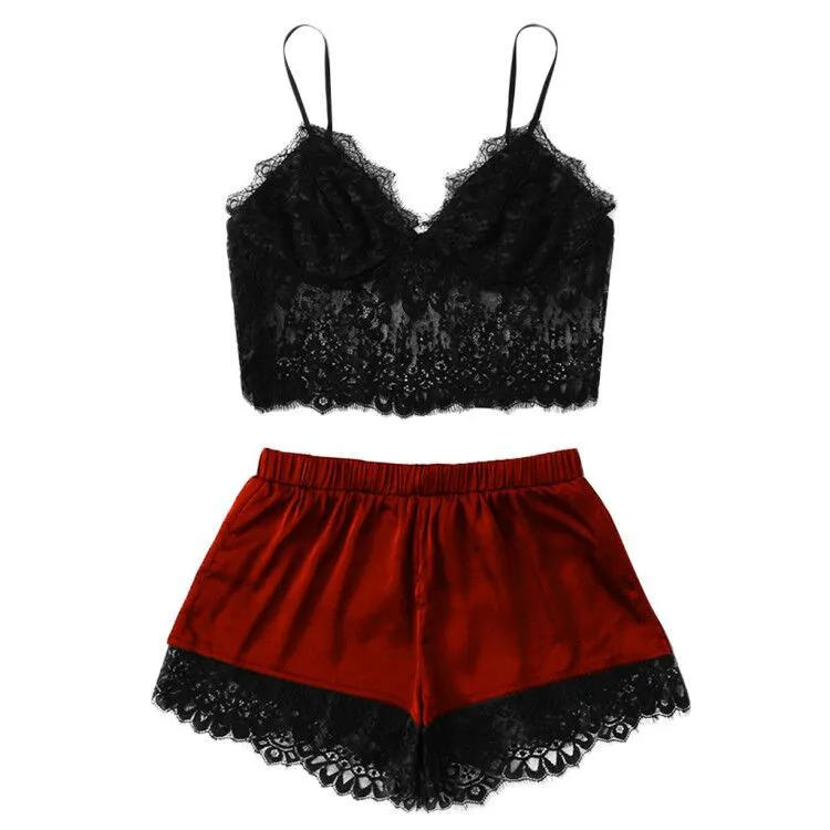 Sexy lingerie lace suit