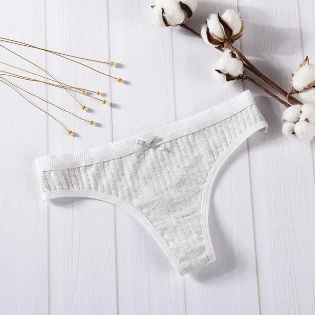 Sexy Lingerie Women's Cotton G-String Thong Panties String Underwear Women Briefs Pants Intimate Ladies Low-Rise Dropshipping