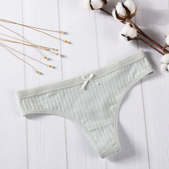 Sexy Lingerie Women's Cotton G-String Thong Panties String Underwear Women Briefs Pants Intimate Ladies Low-Rise Dropshipping