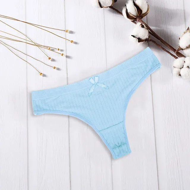 Sexy Lingerie Women's Cotton G-String Thong Panties String Underwear Women Briefs Pants Intimate Ladies Low-Rise Dropshipping