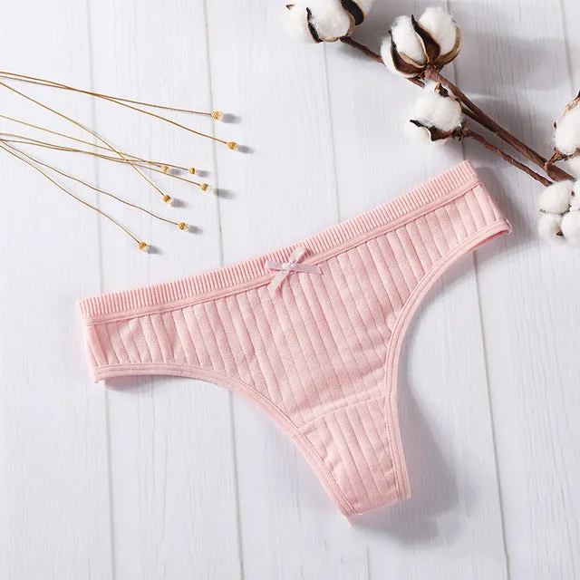 Sexy Lingerie Women's Cotton G-String Thong Panties String Underwear Women Briefs Pants Intimate Ladies Low-Rise Dropshipping