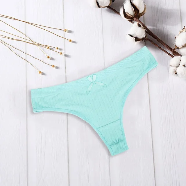 Sexy Lingerie Women's Cotton G-String Thong Panties String Underwear Women Briefs Pants Intimate Ladies Low-Rise Dropshipping
