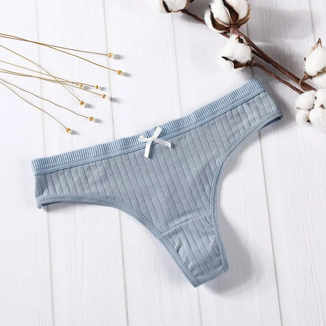 Sexy Lingerie Women's Cotton G-String Thong Panties String Underwear Women Briefs Pants Intimate Ladies Low-Rise Dropshipping