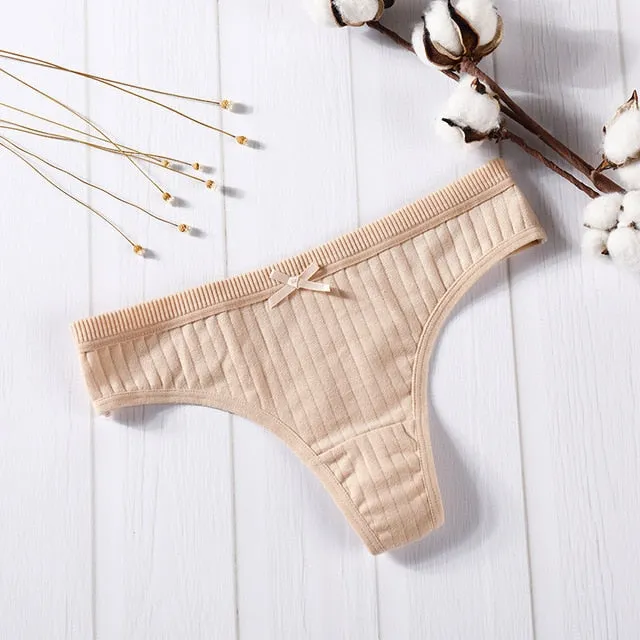 Sexy Lingerie Women's Cotton G-String Thong Panties String Underwear Women Briefs Pants Intimate Ladies Low-Rise Dropshipping