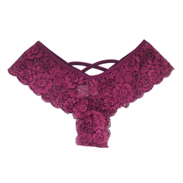 Sexy Women Lace Ultra-thin mesh erotic clothing temptation teasing Low Waist  porno Erotic Underwear Thongs Adult sex shop H5