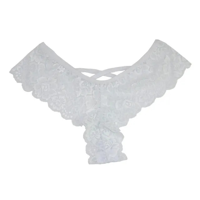 Sexy Women Lace Ultra-thin mesh erotic clothing temptation teasing Low Waist  porno Erotic Underwear Thongs Adult sex shop H5