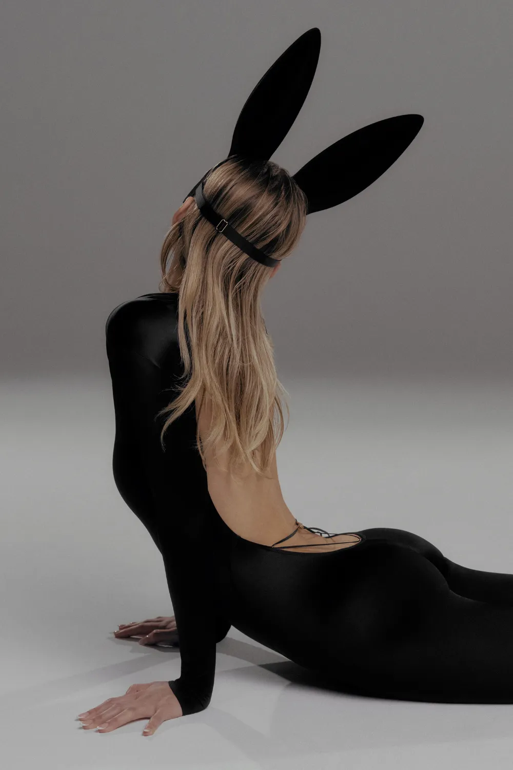 Velvet Bunny Mask with Tail