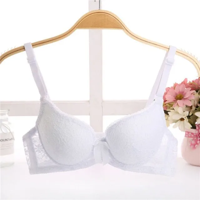 Women Padded Bras for Lady Lace Sexy Lingerie Brassiere Sexy Lace Floral Bra Bralette Underwear
