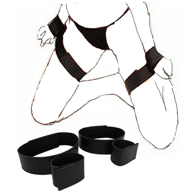 Womens Sexy Lingerie Costumes Exotic Apparel BDSM Bondage Set Restraints Handscuff Neck Ankle Cuffs Gown Lingerie Sexy Products